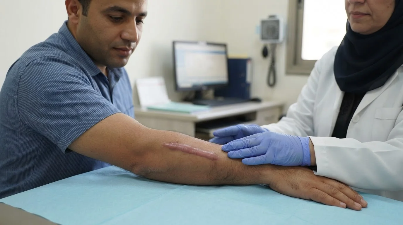 الندبات المتضخمة والكيلويد: فهم الفروقات وخيارات العلاج المتاحة — شرح للندبات المتضخمة والكيلويد، أسباب تشكلها بعد الجروح، وكيفية التمييز بينها وعلاجها.