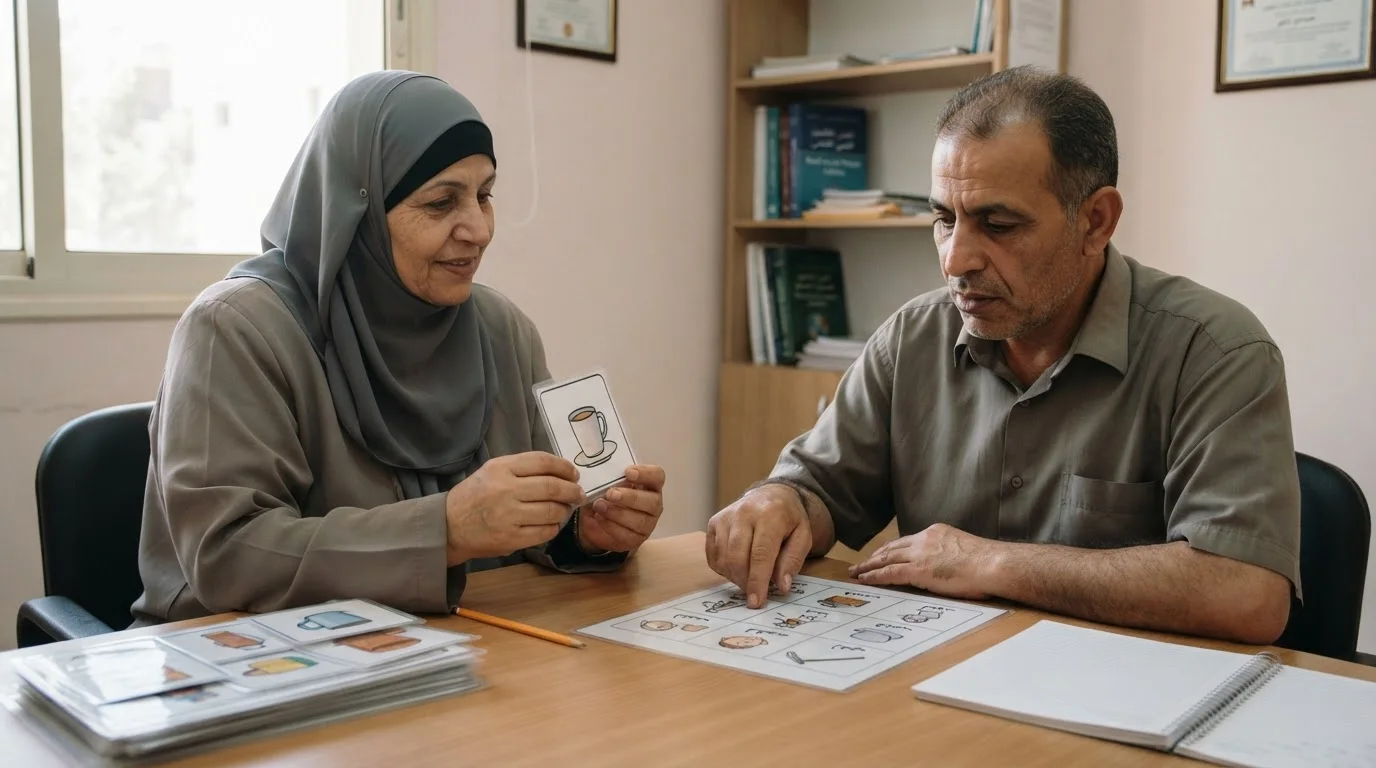 الحبسة الكلامية: فهم الاضطراب اللغوي بعد إصابات الدماغ والسكتات — يشرح المقال أنواع الحبسة الكلامية الناجمة عن إصابات الدماغ والسكتات وطرق التعامل معها.