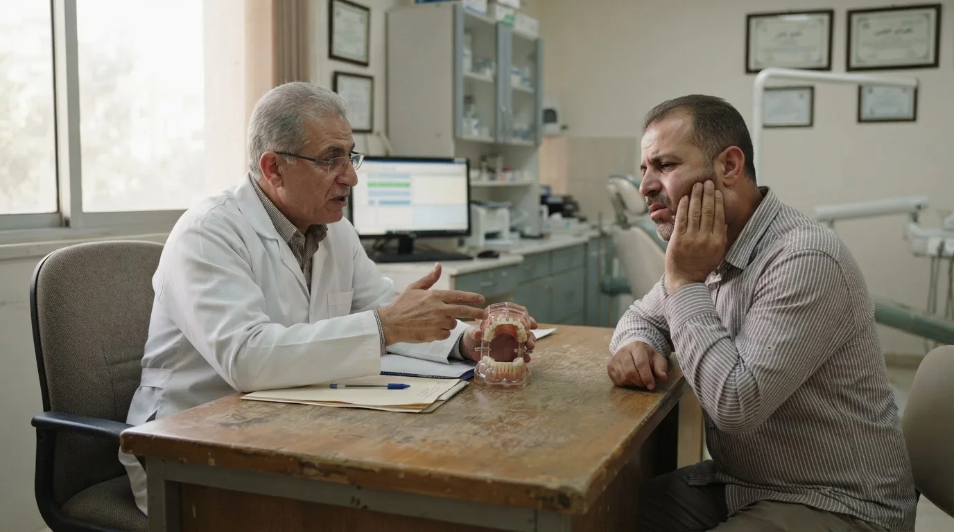 خراج الأسنان: كيف تعرفه ومتى يصبح تورم الوجه حالة طارئة؟ — يشرح المقال أسباب تكون خراج الأسنان، وأهمية التصريف الطبي، ومتى يستدعي تورم الوجه تدخلاً عاجلاً.