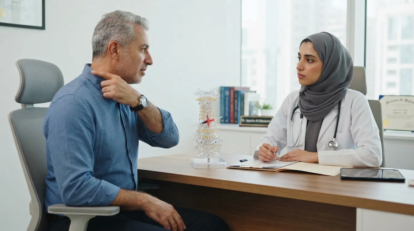 التكهف النخاعي (Syringomyelia): فهم الأعراض وخيارات الإدارة — تعريف بحالة التكهف النخاعي وأعراضها، مع استعراض خيارات الإدارة والجراحة المتاحة.