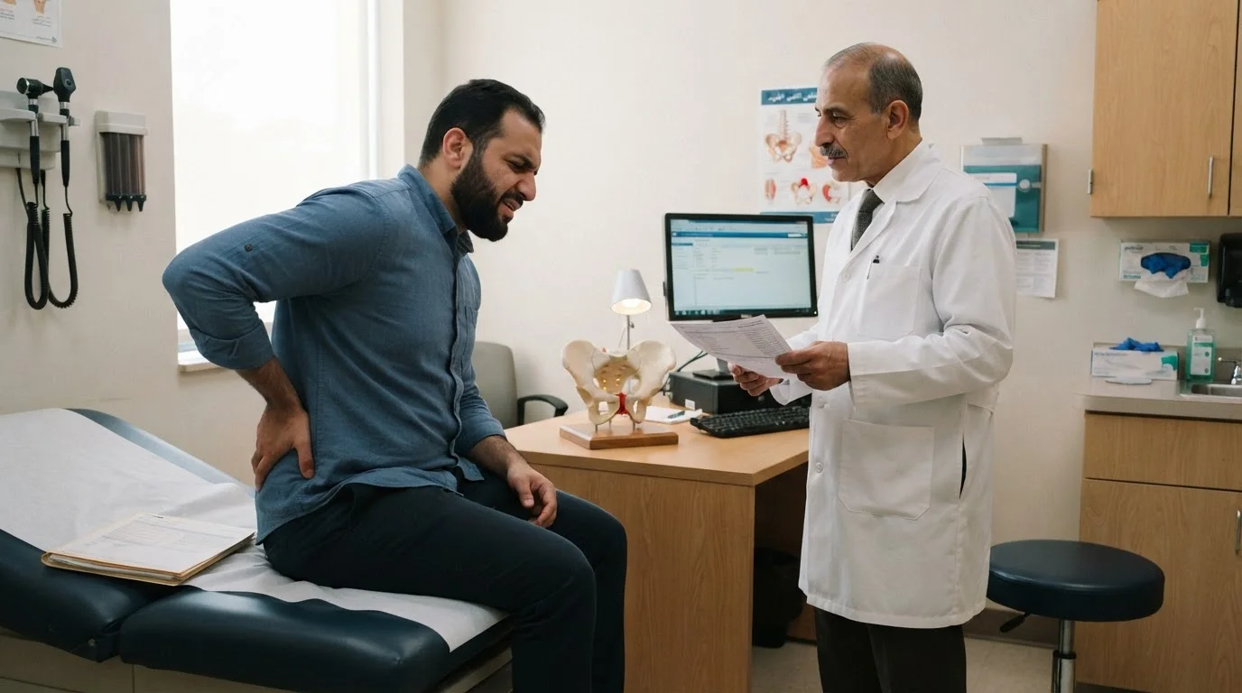 اضطرابات العصعص: أسباب الألم المزمن وخيارات العلاج الفعالة — تحليل لأسباب ألم العصعص وطرق تشخيصه، مع عرض للعلاجات التحفظية والطبية المتقدمة.