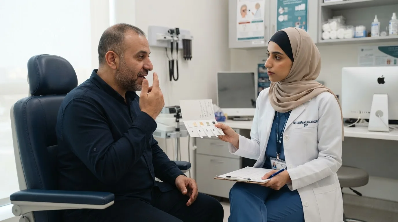 اضطرابات حاسة الشم والتذوق: الأسباب، التشخيص، وخيارات العلاج — استعراض لأسباب اضطرابات حاستي الشم والتذوق وطرق التشخيص والعلاج المتبعة.