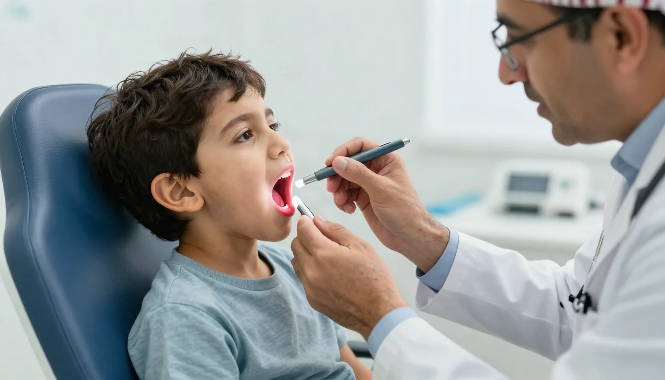 التهاب اللوزتين المتكرر عند الأطفال: متى يكون الاستئصال ضروريًا؟ — A guide for parents on the causes of recurrent tonsillitis and criteria for surgical removal.