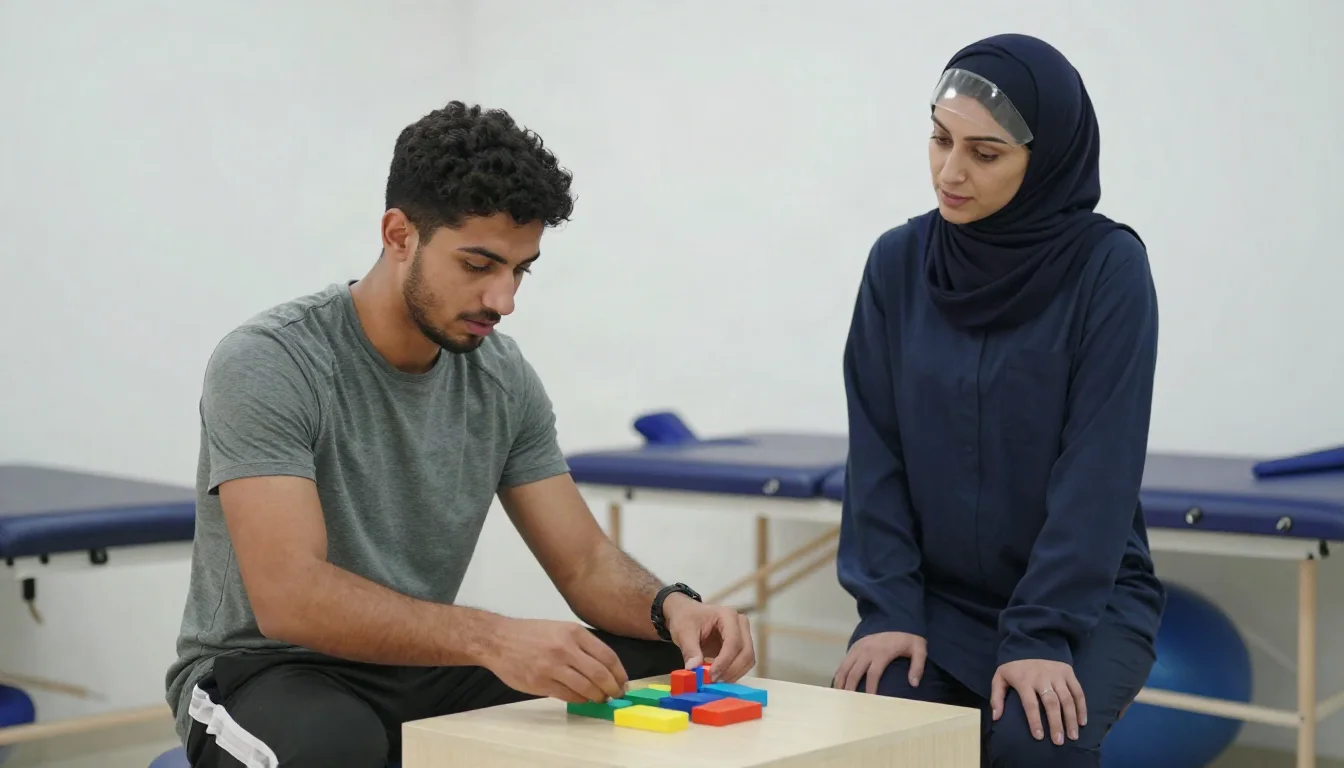 إصابات الدماغ الرضية (TBI): الأنواع، الأعراض، والتعافي — Classification of traumatic brain injuries, symptoms, and the importance of rehabilitation for recovery.