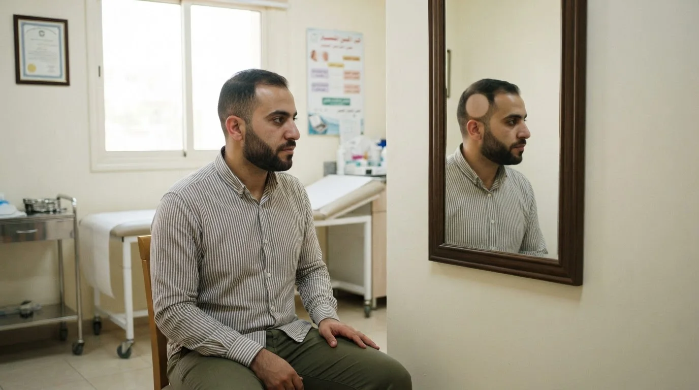 الثعلبة البقعية: أسباب فراغات الشعر وفرص عودة النمو — The article reviews the nature of alopecia areata as an autoimmune condition, regrowth prospects, and management.