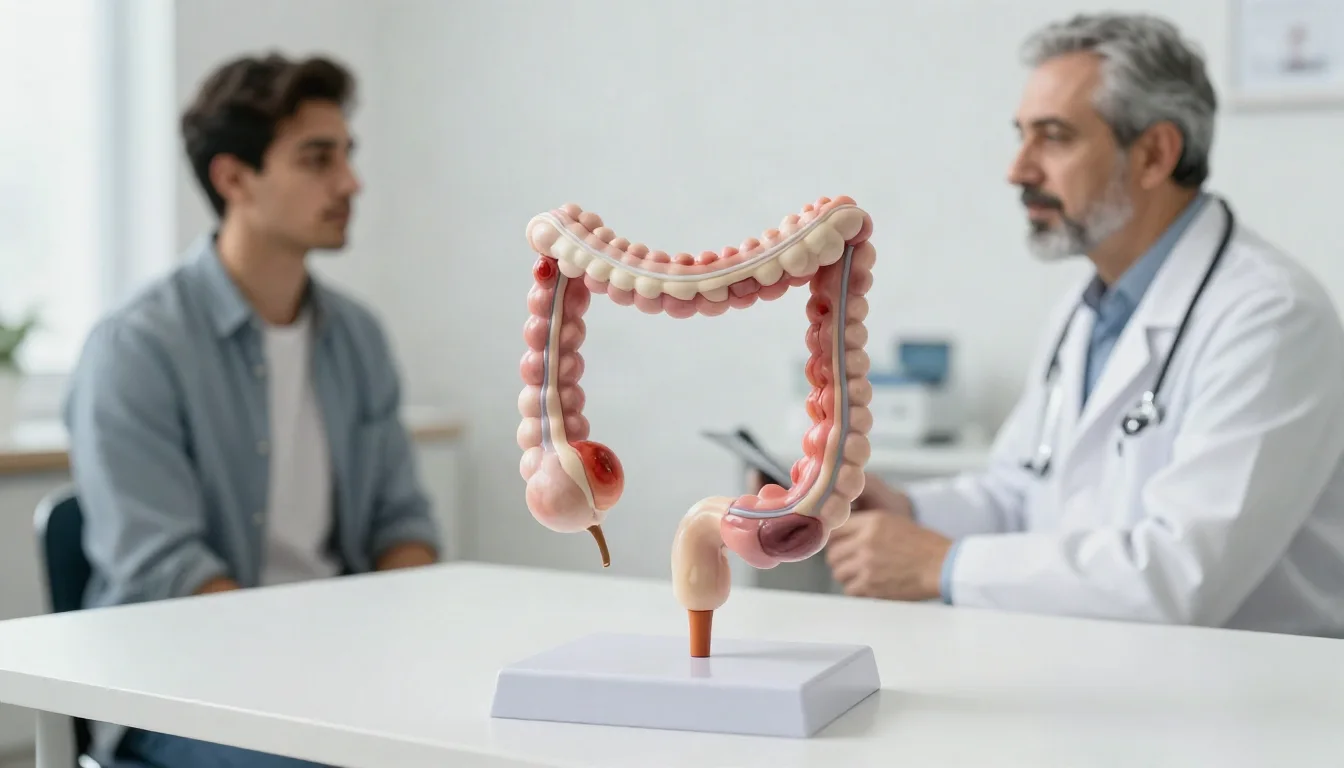 التهاب القولون التقرحي: الأعراض، التشخيص، وإدارة النوبات — An explanation of ulcerative colitis, its causes, common digestive symptoms, and how to manage its chronic flare-ups.