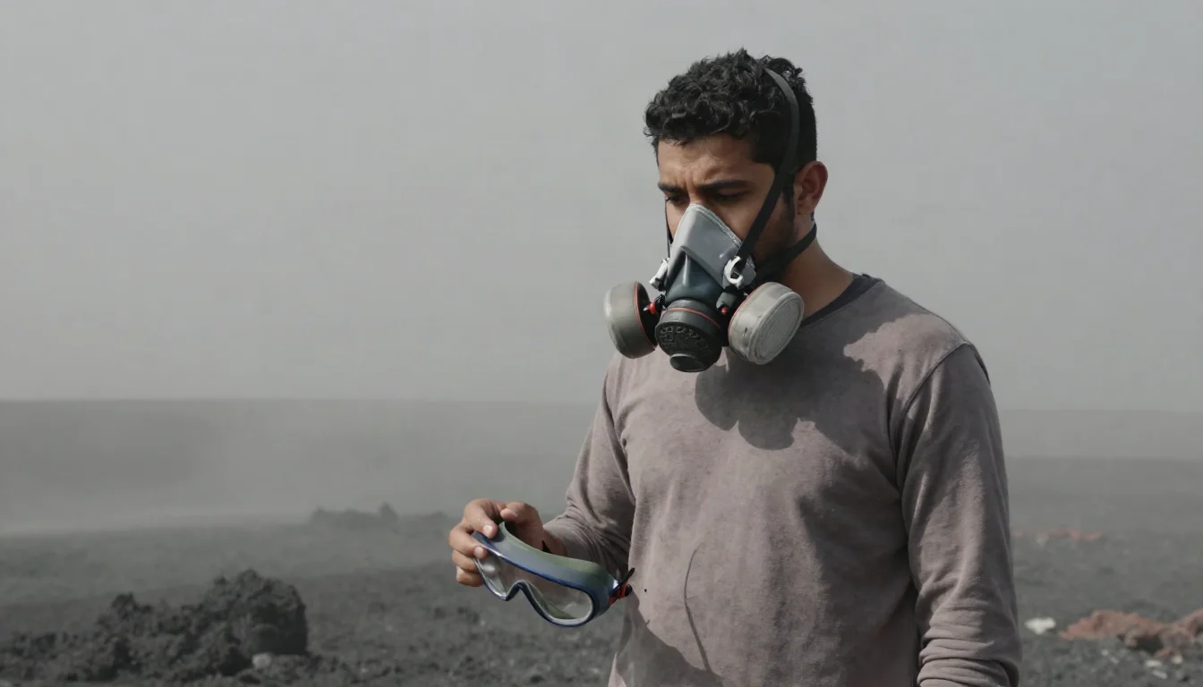 العيش بالقرب من البراكين: المخاطر الصحية وكيفية الحماية — Guidelines for protecting health against risks associated with volcanic activity, particularly concerning the inhalation of gases and ash.