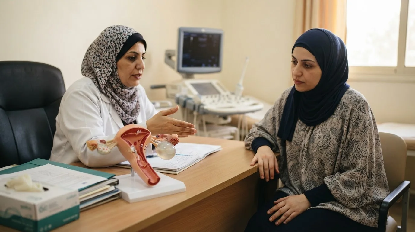 أكياس المبيض: متى تختفي ومتى تحتاج متابعة أو جراحة؟ — تعريف بأكياس المبيض، متى تختفي ذاتيًا ومتى تتطلب الفحوصات أو التدخل الجراحي.