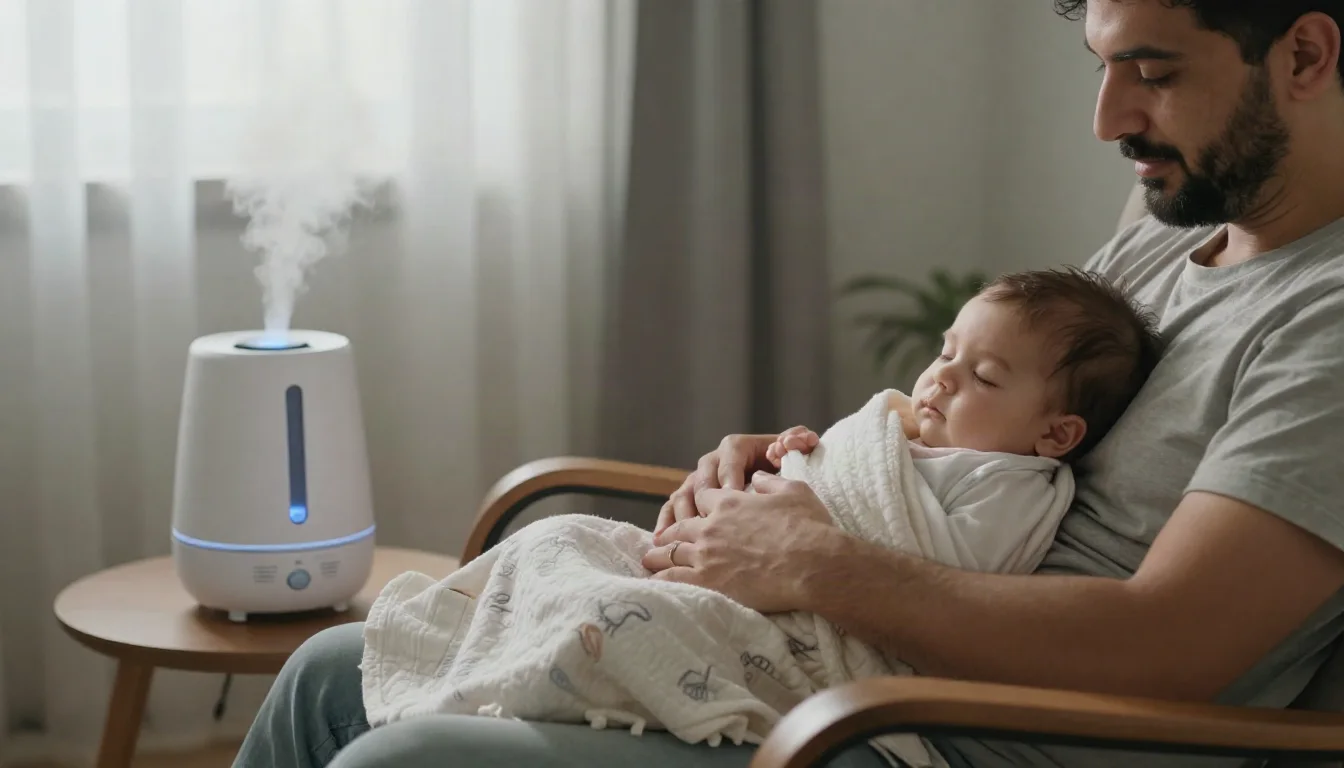 التهاب القصيبات عند الرضع: مراقبة التنفس والترطيب في المنزل — Tips for caring for infants with bronchiolitis at home and monitoring breathing accurately.