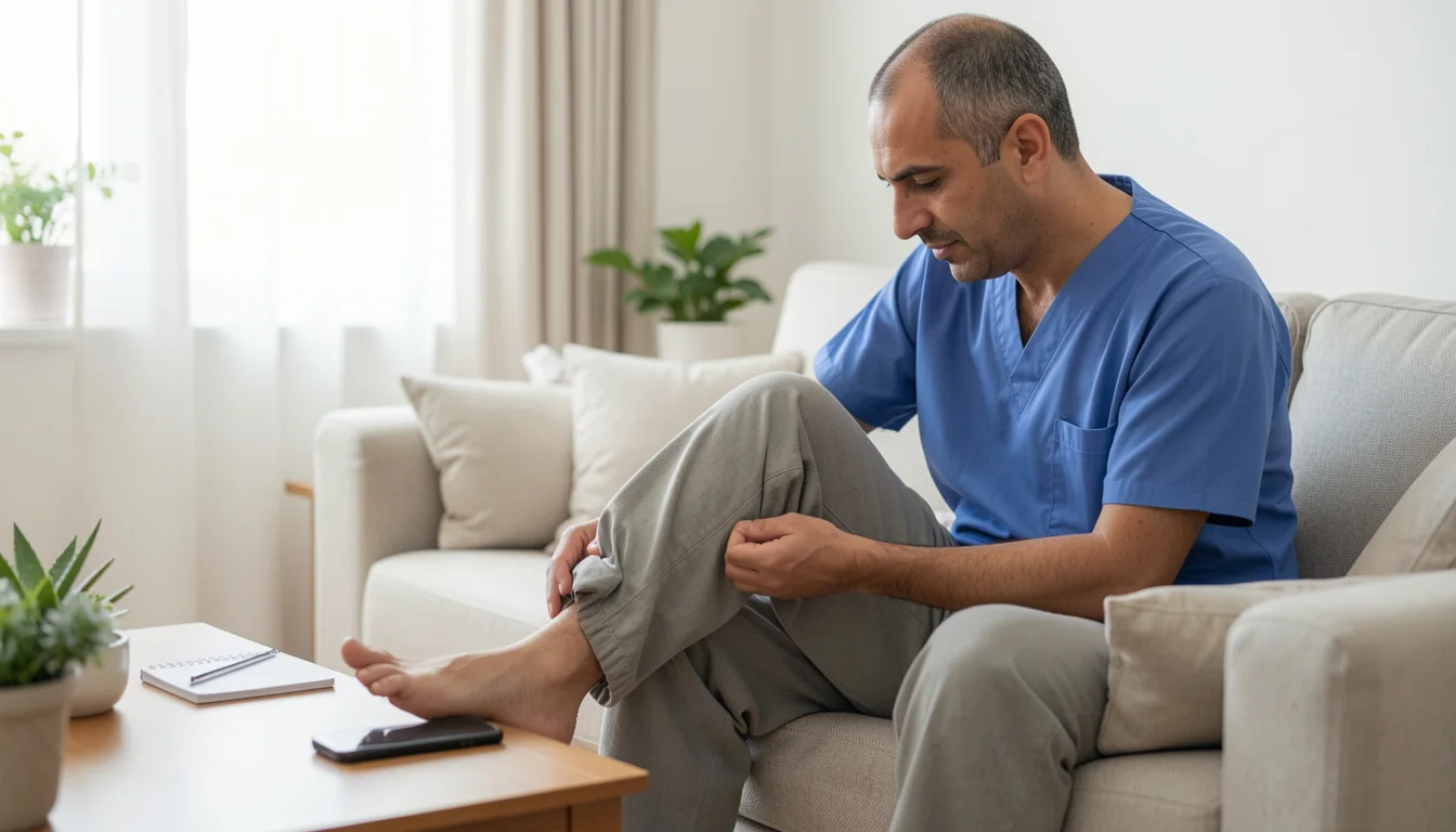 جلطة الأوردة العميقة في الساق: التورم المفاجئ وخطر الرئة — Understanding deep vein thrombosis symptoms, risks, and the importance of prompt medical care.
