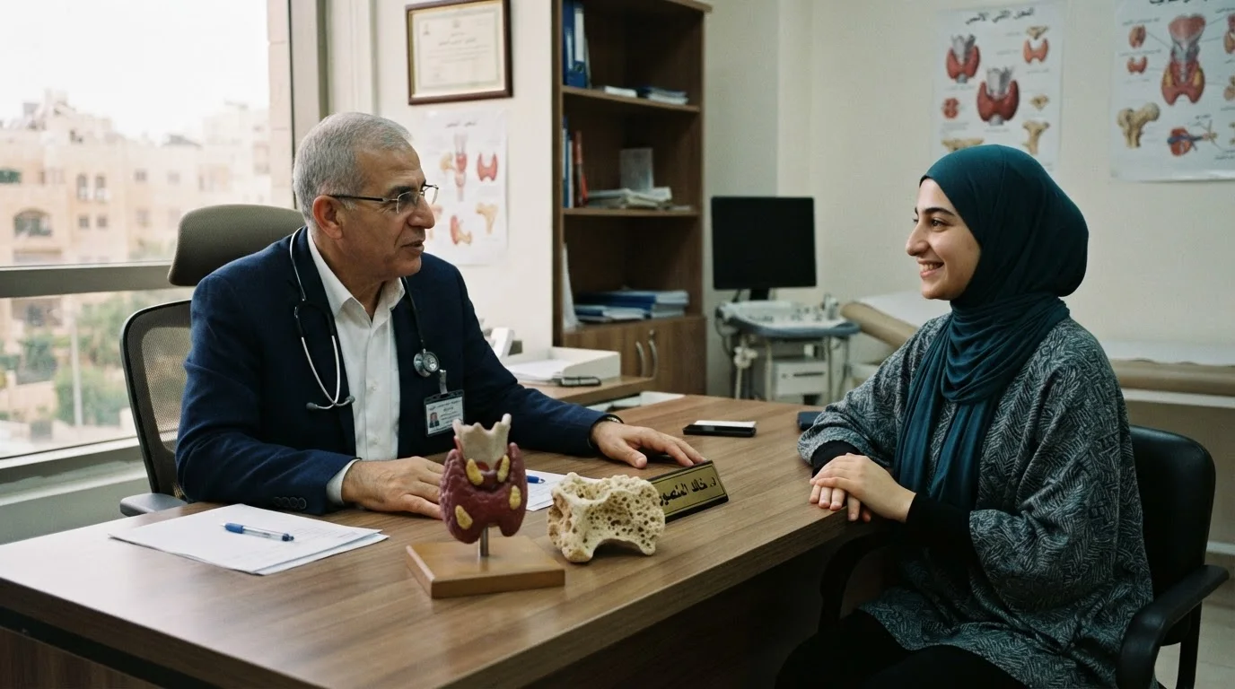 فرط نشاط جارات الدرق: ارتفاع الكالسيوم وحصى الكلى وهشاشة العظام — يوضح أسباب فرط نشاط جارات الدرق، تأثيره على الكالسيوم والعظام، وكيفية تشخيص وعلاج هذه الحالة بشكل دقيق.