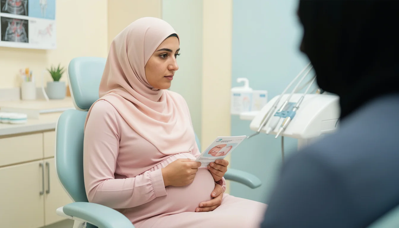 العناية بالأسنان أثناء الحمل: ما الآمن وما يجب تأجيله — دليل حول العناية بصحة الأسنان أثناء الحمل والإجراءات العلاجية الآمنة للأم وجنينها.
