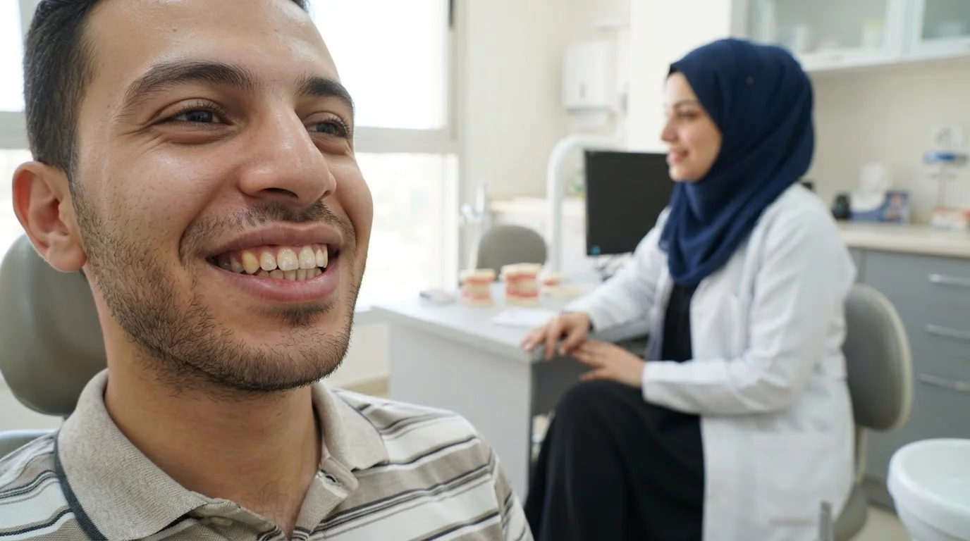 بقع بيضاء على الأسنان: هل هي نقص تمعدن أم بداية تسوس؟ — توضيح لأسباب ظهور البقع البيضاء على الأسنان والفرق بين التغيرات السطحية والتسوس.