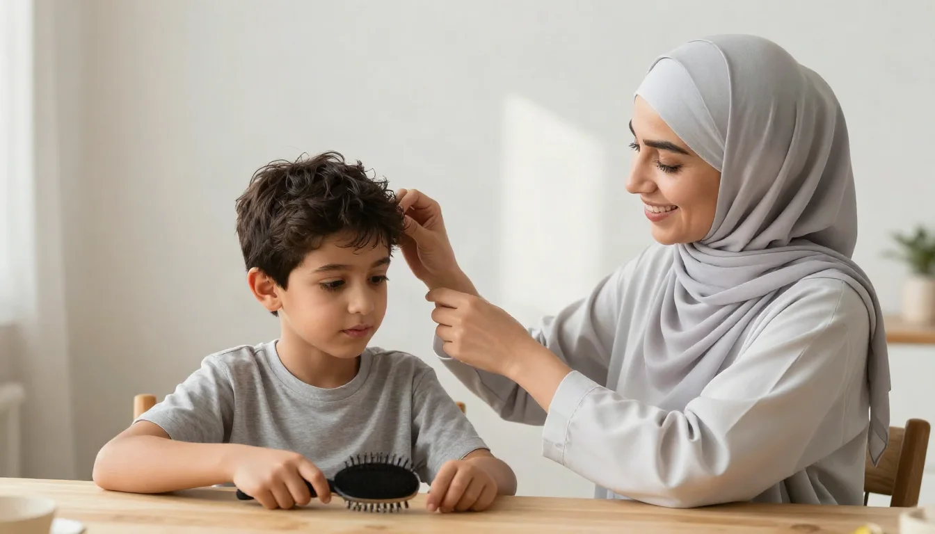 سعفة فروة الرأس: فطريات تسبب قشورًا وفراغات شعر عند الطفل — معلومات حول عدوى سعفة فروة الرأس، أعراضها الفطرية، وأهمية العلاج الطبي المناسب للأطفال.