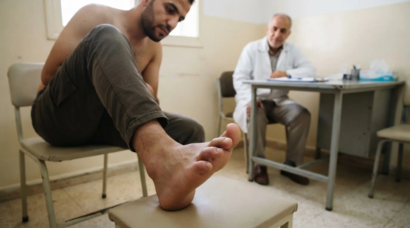 قدم الرياضي: فطريات بين الأصابع أم إكزيما؟ — توضيح لأعراض قدم الرياضي الفطرية وكيفية التمييز بينها وبين حالات الإكزيما الجلدية الأخرى.