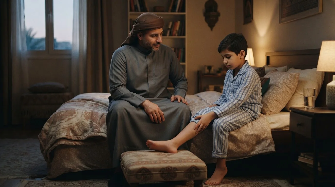 آلام النمو عند الأطفال: متى يكون ألم الساق مطمئنًا؟ — توضيح لحالات الألم غير المرضي التي تصيب أطراف الأطفال مساءً وكيفية تمييزها عن المشاكل العضوية.