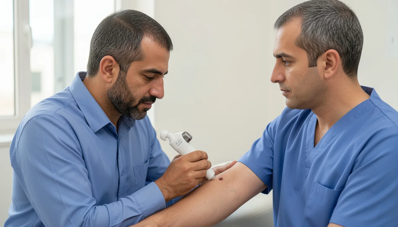 الشامات وفحص سرطان الجلد: قاعدة ABCDE والوقاية — إرشادات حول مراقبة الشامات باستخدام قاعدة ABCDE للوقاية من سرطان الجلد والكشف المبكر.