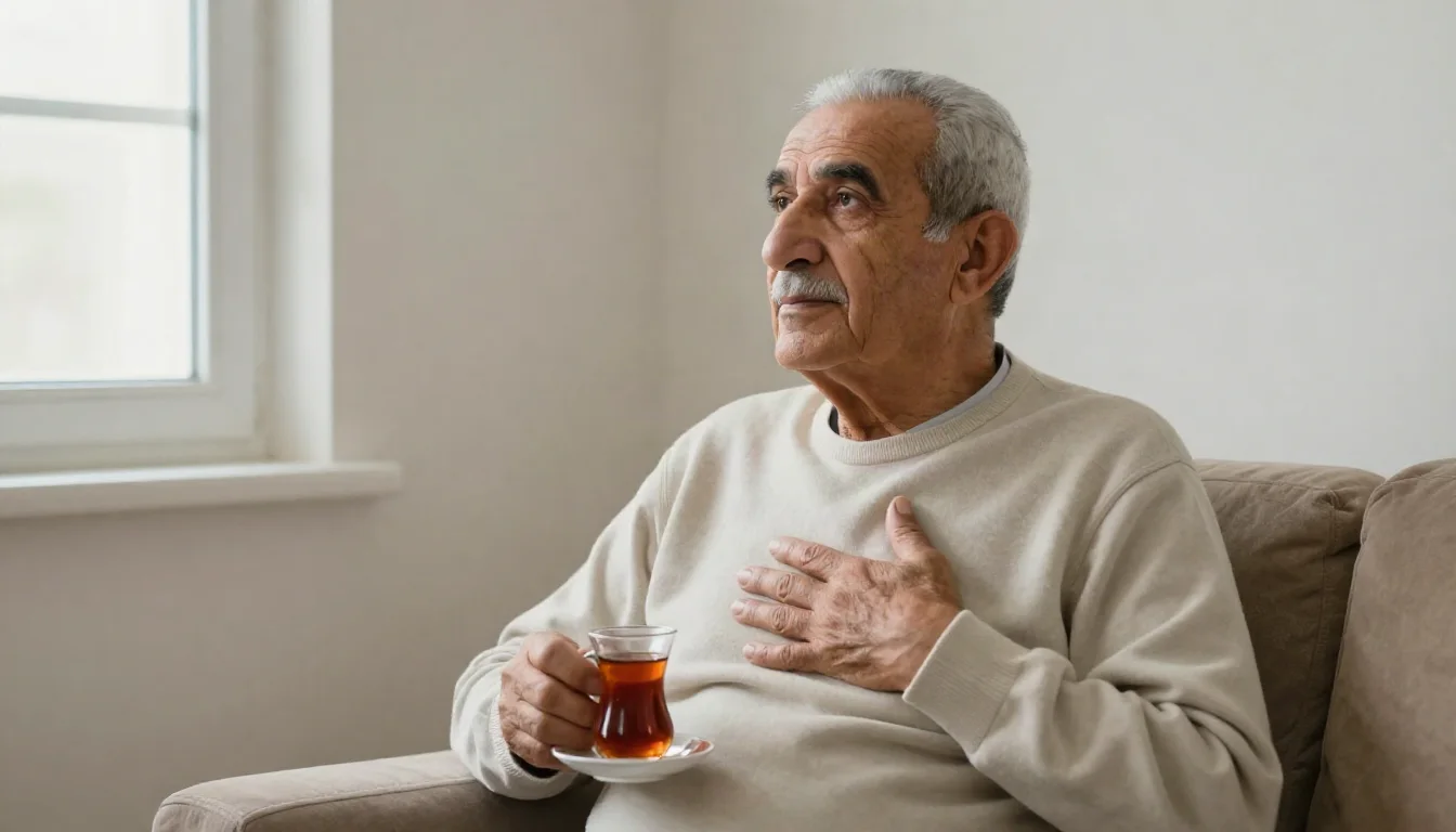 تضيق الصمام الأبهري: النفخة وضيق النفس ومتى يلزم الاستبدال — An explanation of aortic stenosis, describing its symptoms and how medical decisions regarding replacement are made.