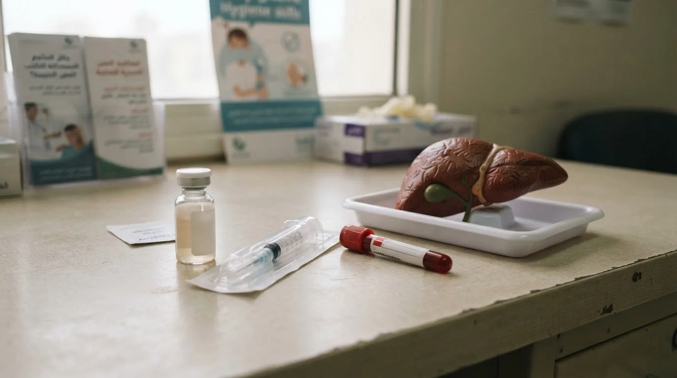 التهاب الكبد ب: العدوى المزمنة والفحوص والوقاية بالتطعيم — تعريف بالتهاب الكبد ب، طرق انتقاله، أهمية الفحص المبكر، والوقاية من خلال التطعيم.