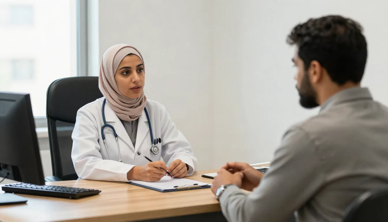 اعتلال جذور الرقبة: ألم يمتد إلى الذراع وتنميل الأصابع — Explanation of neck pain radiating to the arm, distinguishing symptoms, and treatment options.