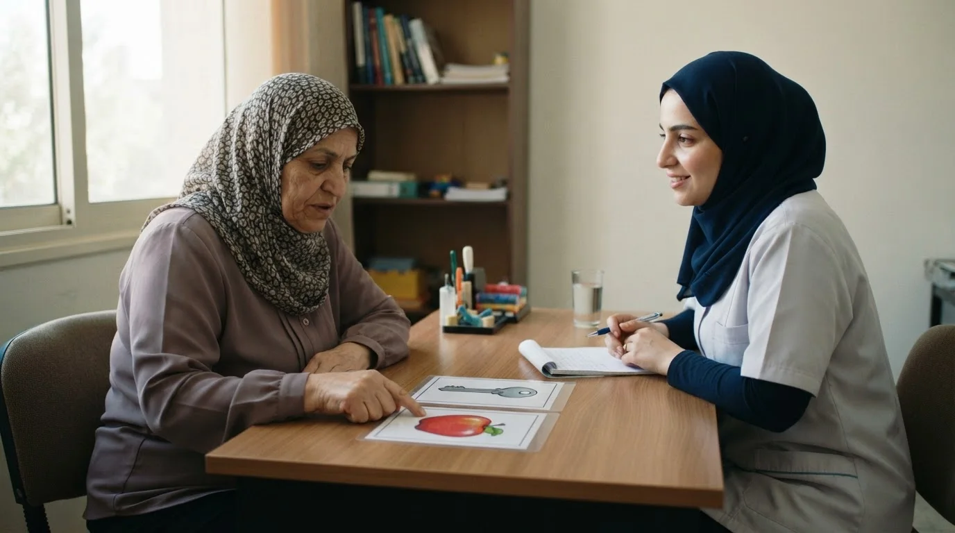 الحبسة الكلامية: اضطراب اللغة بعد السكتة أو إصابة الدماغ — شرح لاضطراب الحبسة الكلامية الناتج عن إصابات الدماغ، وطرق التشخيص، والتعامل مع صعوبات اللغة.