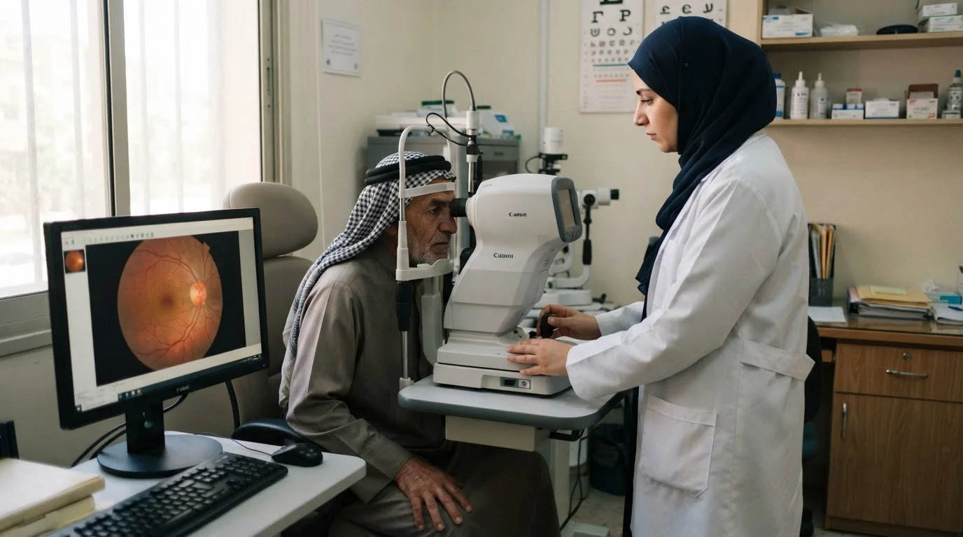 اعتلال الشبكية السكري: فحص العين قبل ظهور الأعراض — دليل لاعتلال الشبكية السكري، أهمية الفحص المبكر، مخاطر أذية الأوعية، وطرق التشخيص والعلاج.