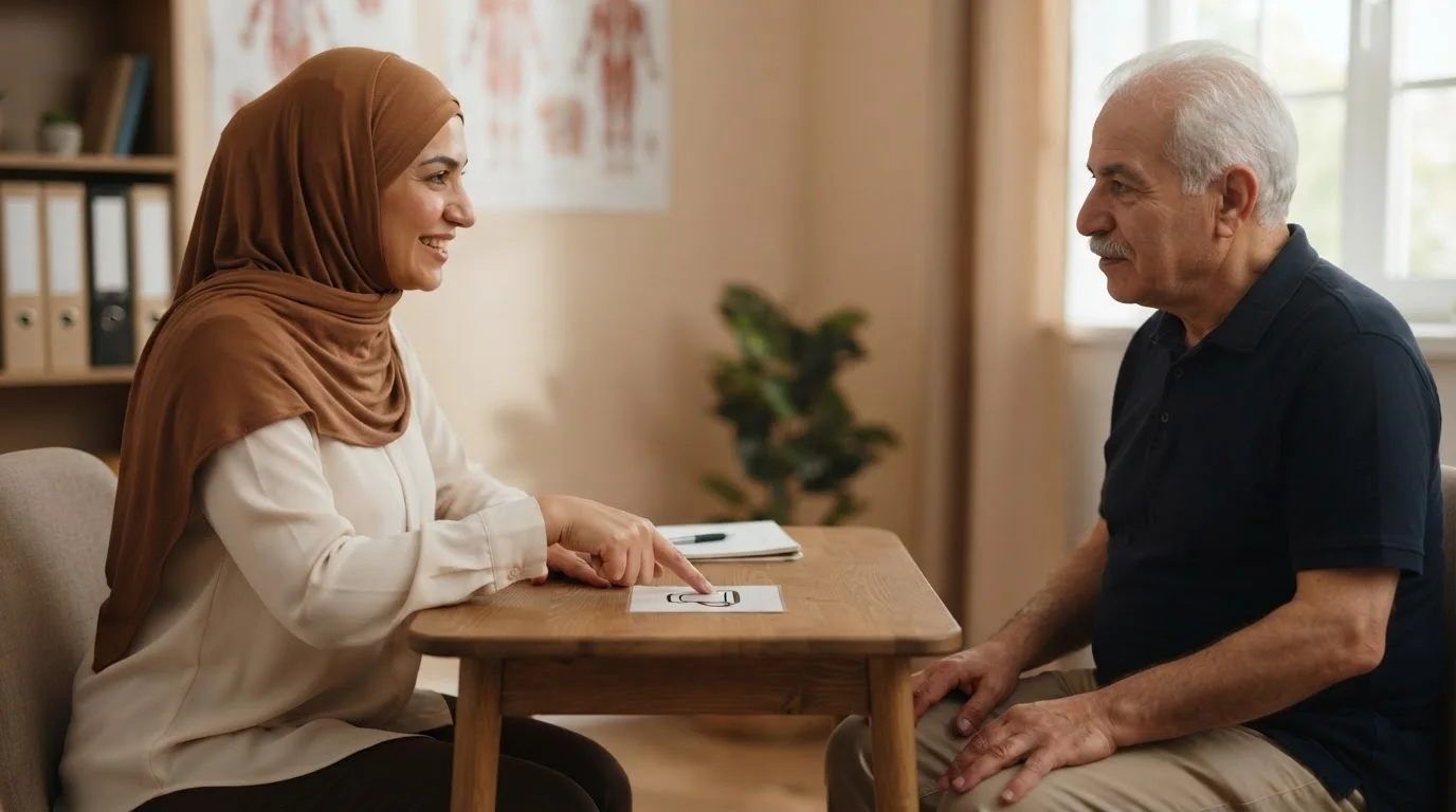 الحبسة الكلامية: استراتيجيات التواصل الفعّالة مع المصابين — استعراض لطرق تواصل فعالة تدعم الأشخاص المصابين بالحبسة الكلامية وتسهل التعبير في الحياة اليومية.