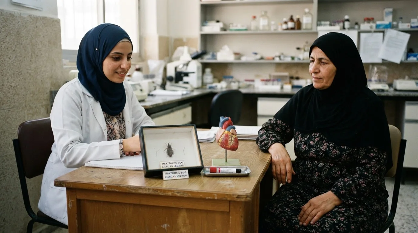 داء شاغاس: العدوى الصامتة ومخاطرها على القلب والجهاز الهضمي — شرح لداء شاغاس الطفيلي، مخاطره الصامتة على القلب والجهاز الهضمي، وأهمية الكشف المبكر.