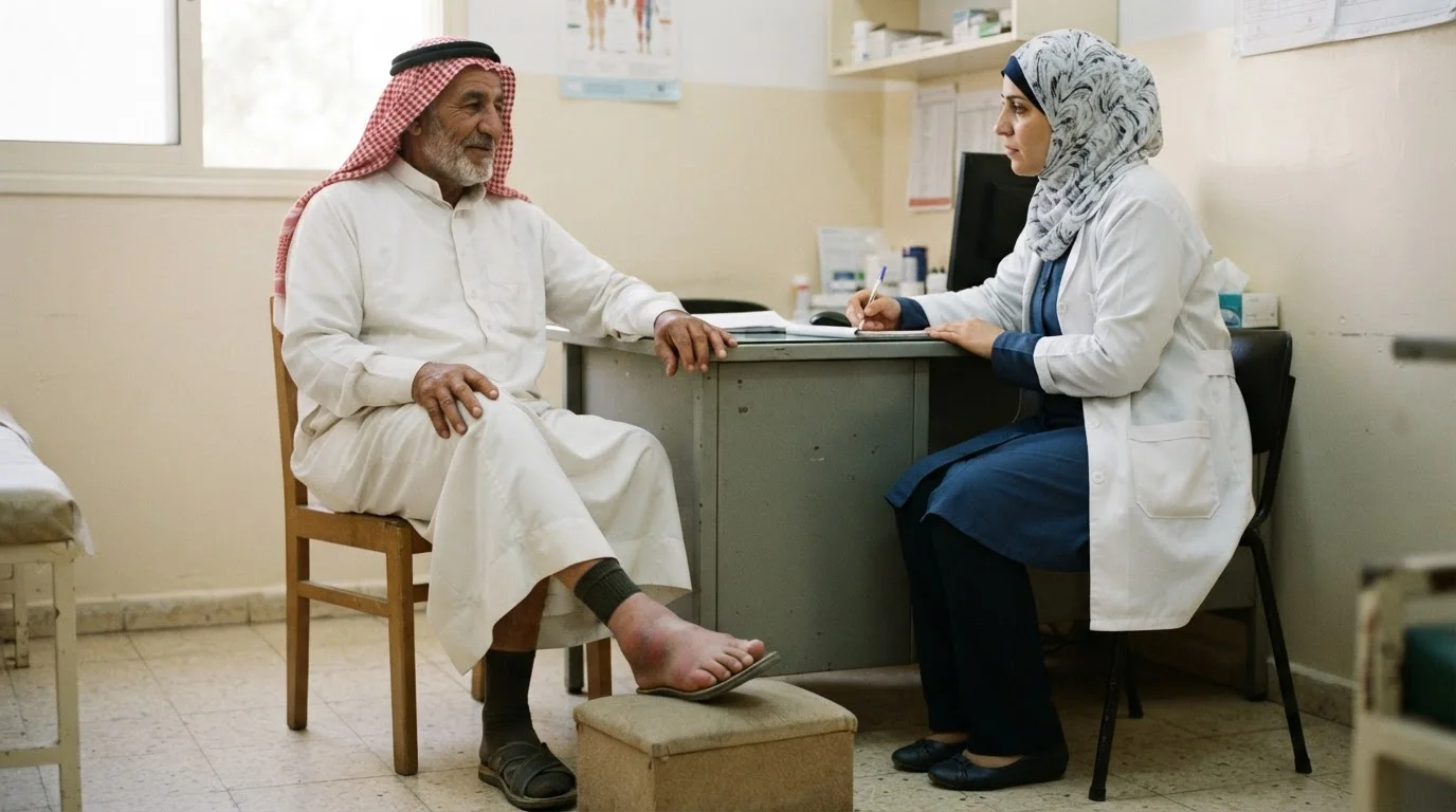 النقرس: أسباب ارتفاع حمض اليوريك وطرق العلاج — شرح لمرض النقرس وأسبابه المرتبطة بحمض اليوريك، مع طرق التعامل مع النوبات الحادة والوقاية على المدى الطويل.