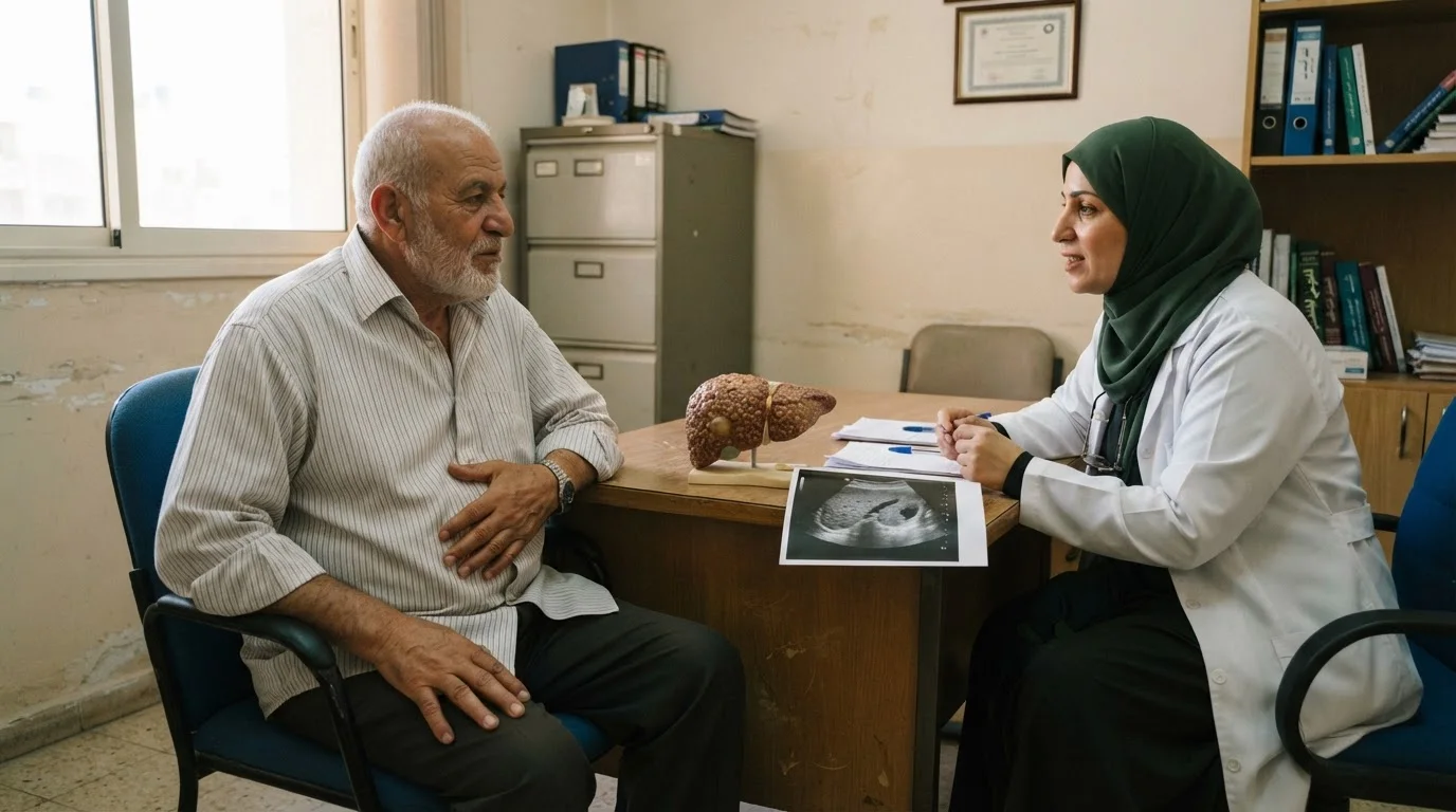 تليف الكبد: مضاعفاته المتقدمة (الاستسقاء، الدوالي، الاعتلال الدماغي) — شرح لمضاعفات تليف الكبد المتقدمة كالاستسقاء ودوالي المريء وأهمية الإدارة الطبية المتخصصة.