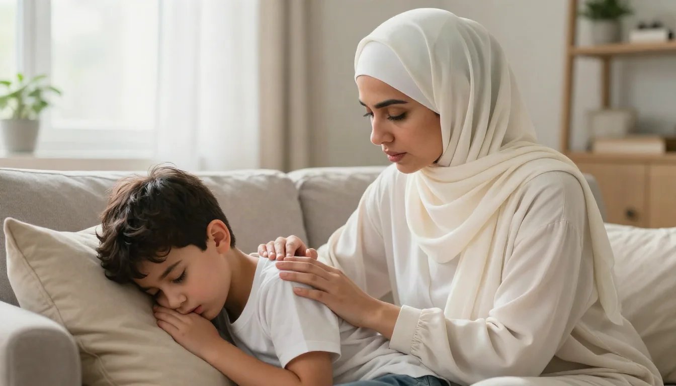 الخناق الفيروسي عند الأطفال: متى تقلق من السعال النباحي والصفير الشهيقي؟ — دليل للتعرف على الخناق الفيروسي عند الأطفال ومعرفة متى تستدعي الحالة رعاية طبية.