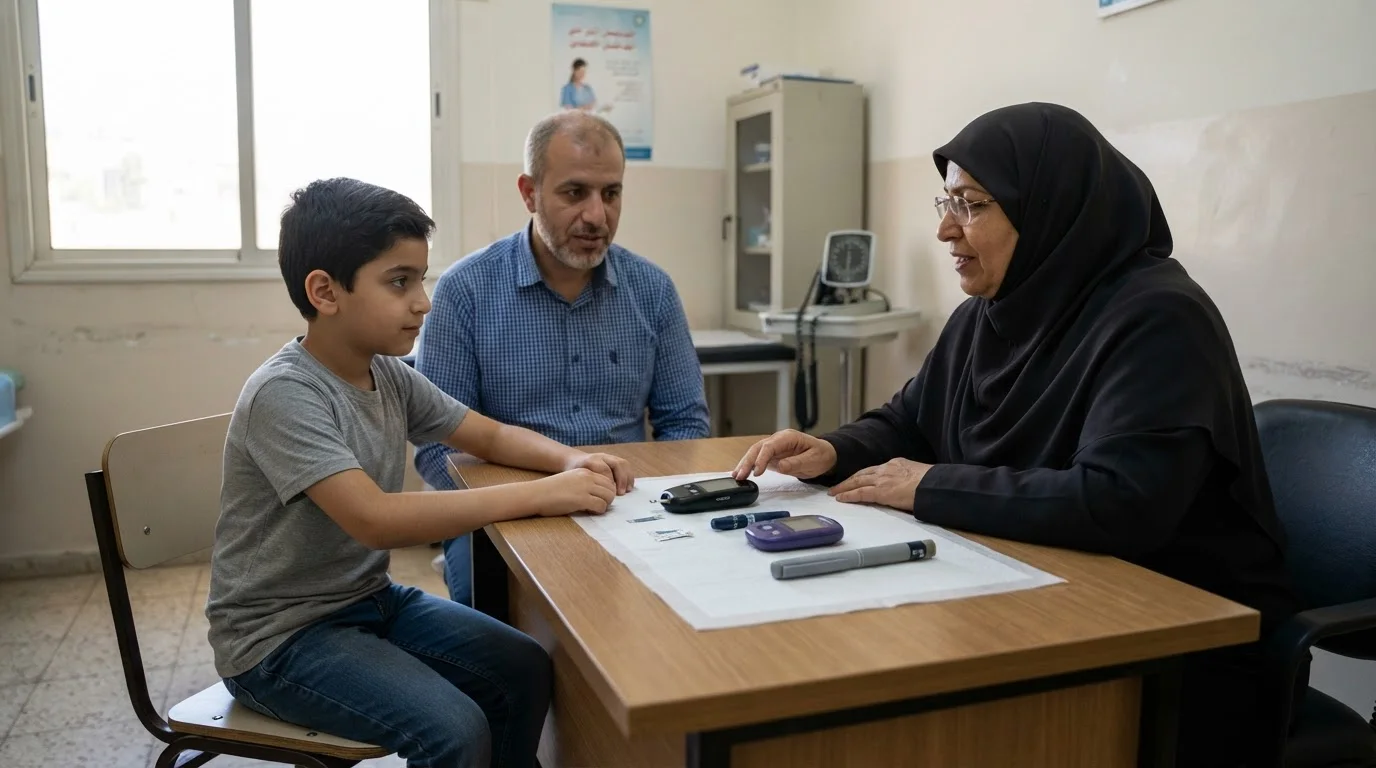 السكري من النوع الأول عند الأطفال والمراهقين: الأعراض المبكرة والحماض الكيتوني — توجيهات للأهل حول أعراض السكري من النوع الأول لدى الأطفال وأهمية الإدارة بالعلاج.