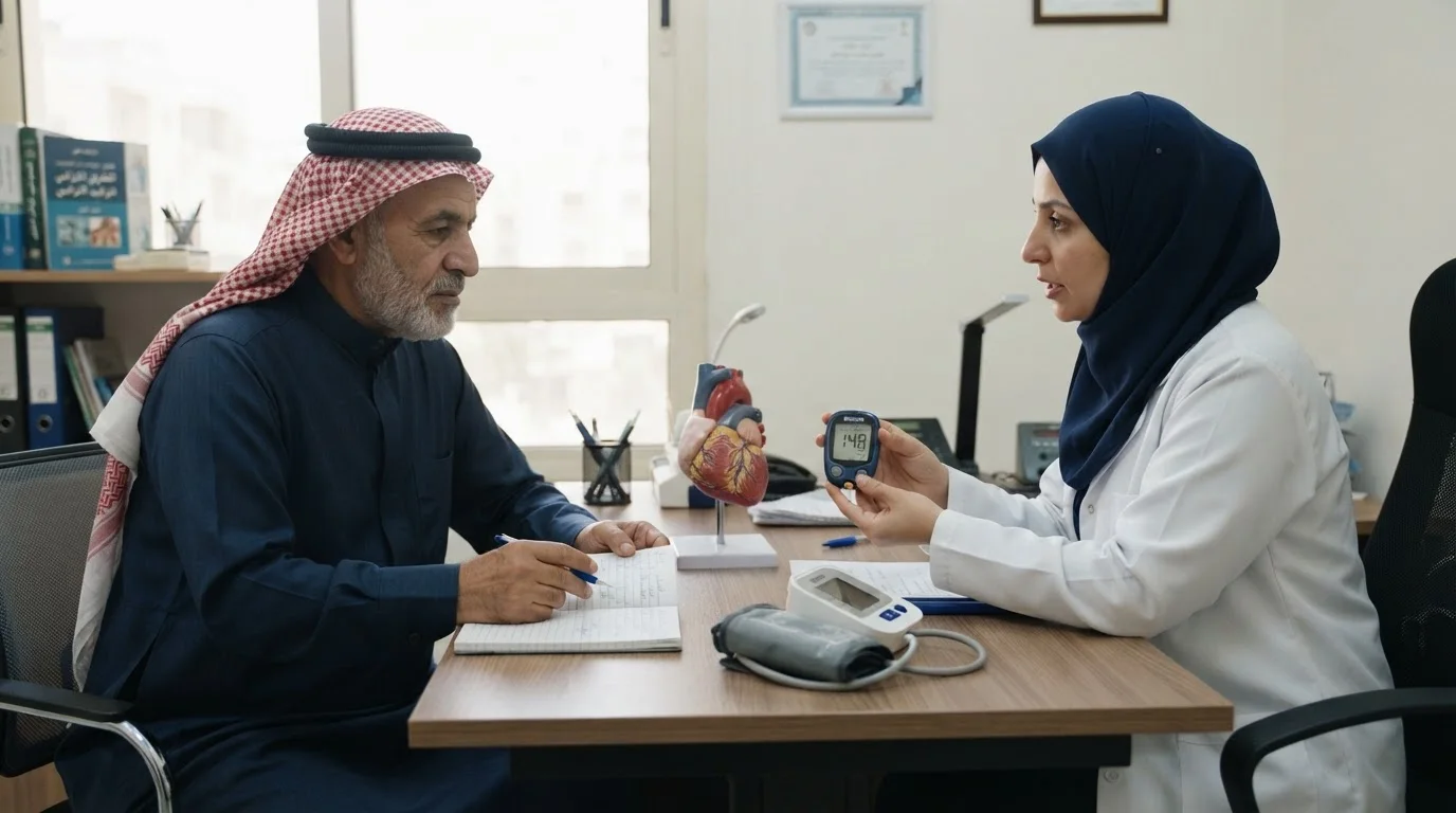 السكري وأمراض القلب: كيف تحمي قلبك وأوعيتك الدموية؟ — شرح للعلاقة بين السكري وأمراض القلب، مع توجيهات للتحكم بالعوامل الخطرة وحماية الأوعية الدموية.