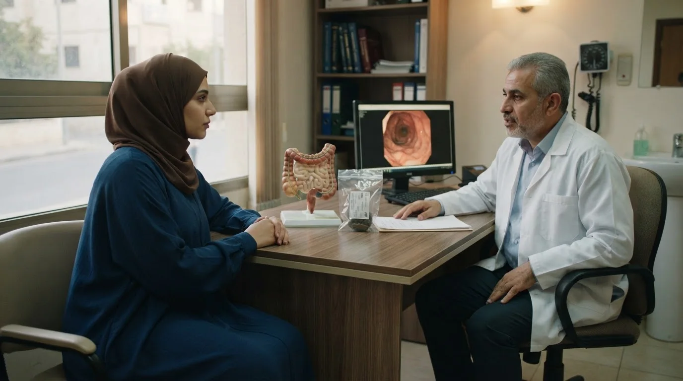 الإسهال المزمن: متى يتجاوز الأمر نزلة معوية ويحتاج منظارًا؟ — توضيح للفرق بين الإسهال الحاد والمزمن، ومتى تستدعي الحالة إجراء فحوصات متقدمة مثل المنظار الطبي.
