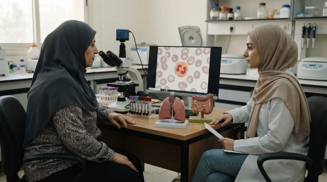 اضطرابات اليوزينيات المتعددة الأجهزة: التشخيص المعقد والعلاج الموجه — نظرة على اضطرابات اليوزينيات المتعددة الأجهزة، التحديات في التشخيص، وأساليب العلاج الموجه.