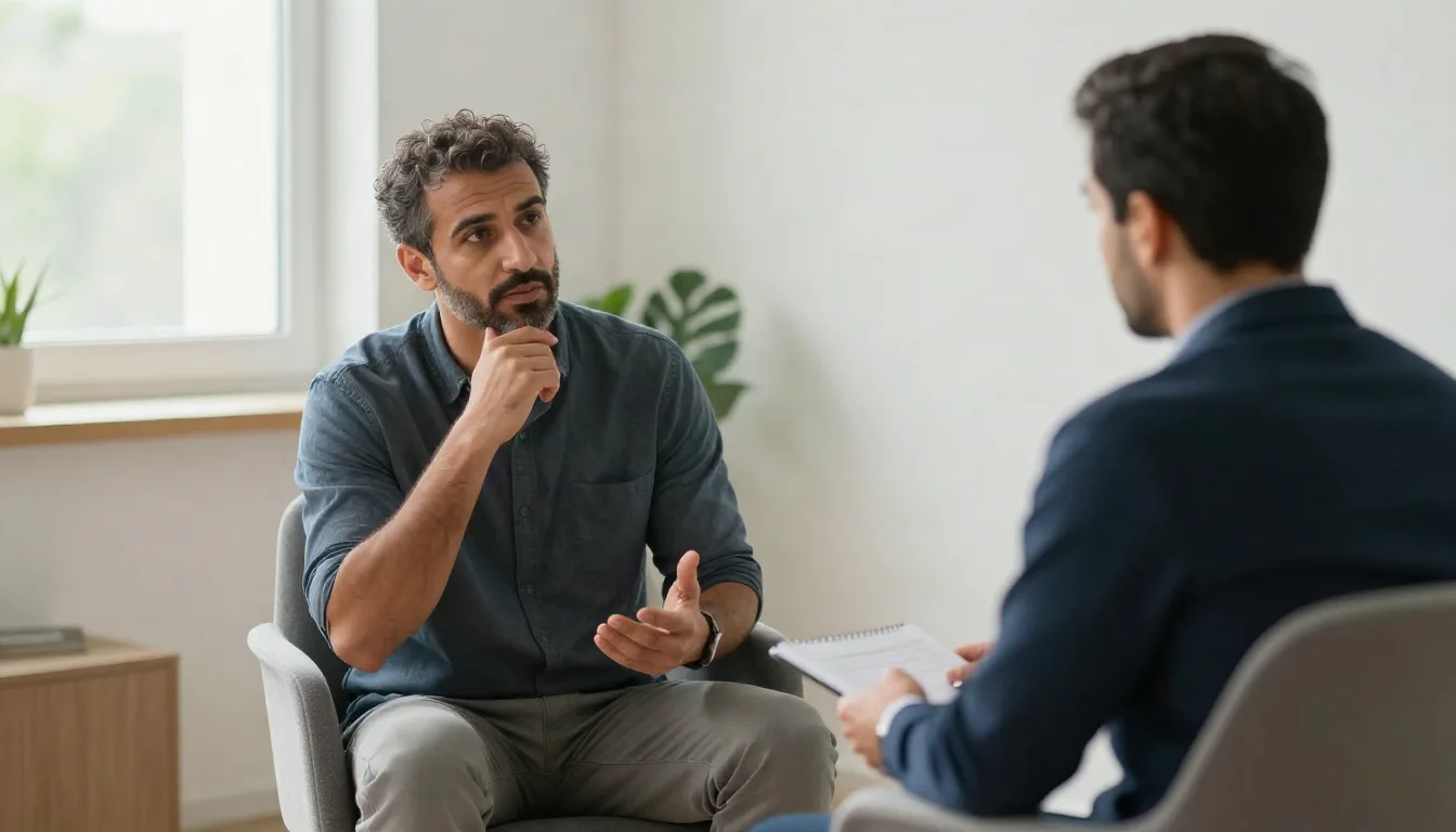 ضعف الانتصاب النفسي: الأسباب، التشخيص، وخيارات العلاج غير الدوائي — استعراض لأسباب ضعف الانتصاب النفسي وطرق التشخيص والعلاجات غير الدوائية الفعالة لاستعادة الوظيفة الجنسية.