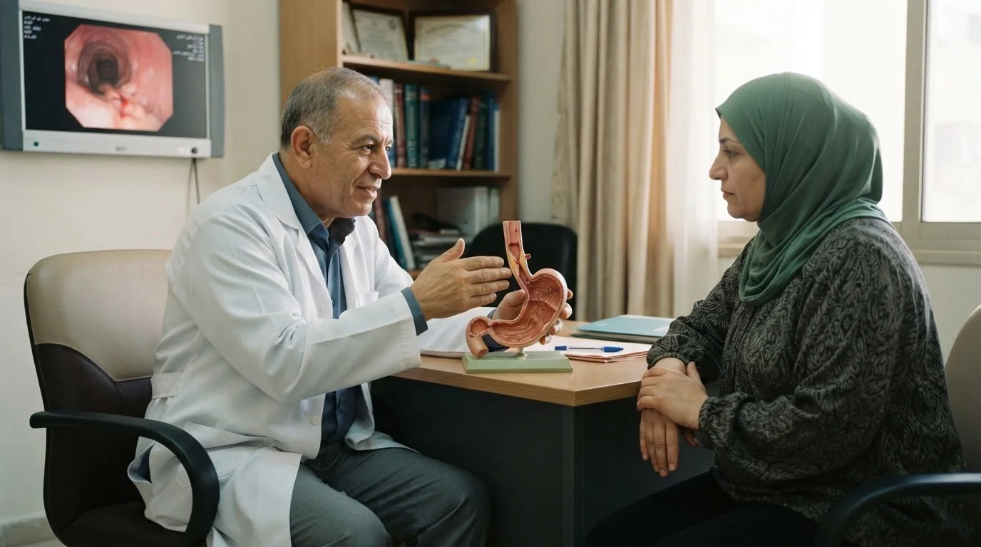 سرطان المريء: العلامات المبكرة، التشخيص، وخيارات العلاج الحديثة — تعريف بسرطان المريء وأهمية التشخيص المبكر وعرض لخيارات العلاج المتاحة لتحسين جودة حياة المريض.