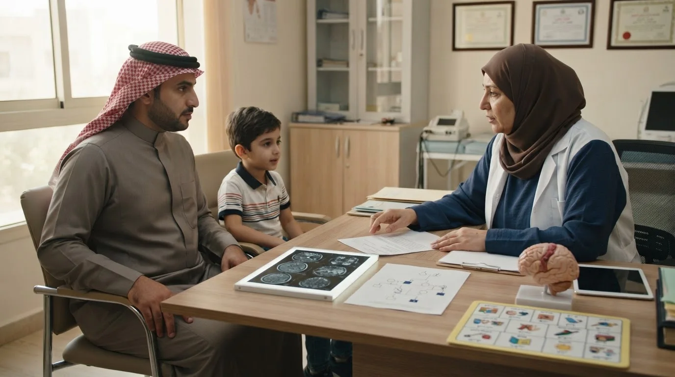 الاضطرابات الدماغية الوراثية: فهم الأسباب، التشخيص، وخيارات الدعم — فهم الاضطرابات الدماغية الوراثية، طرق تشخيصها مبكراً، وأهمية توفير الدعم المتكامل للمرضى.