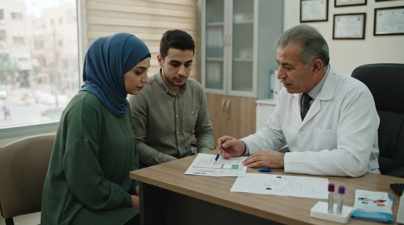 الفحوصات الجينية قبل الزواج والحمل: دليل شامل في الأردن — استعراض شامل لأنواع الفحوصات الجينية المتاحة في الأردن لمساعدة الأزواج في اتخاذ قرارات صحية مستنيرة.