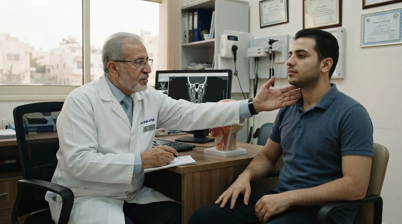 سرطانات الرأس والرقبة: الكشف المبكر، العلاج، والتعافي — تعريف بسرطانات الرأس والرقبة وعوامل خطر الإصابة بها وأهمية الكشف المبكر لتحسين فرص العلاج.