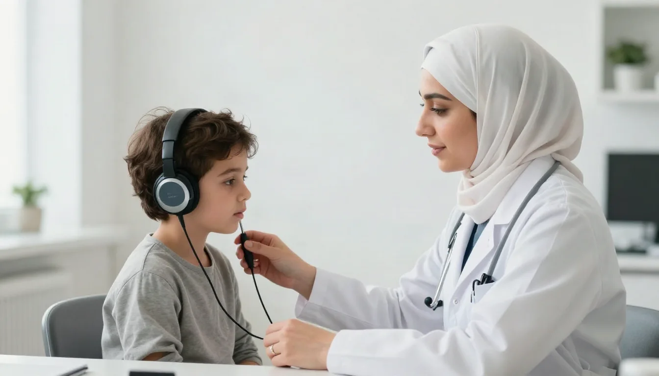 مشاكل السمع عند الأطفال: الكشف المبكر والتدخل لدعم التطور — أهمية الكشف المبكر عن مشاكل السمع لدى الأطفال وأثر ذلك على تطور اللغة والتعلم.
