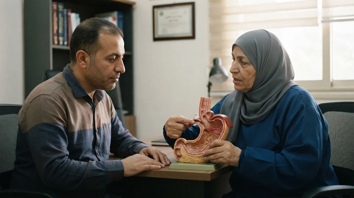 فتق الحجاب الحاجز: الحموضة، صعوبة البلع، وخيارات العلاج — شرح لفتق الحجاب الحاجز وأعراضه الشائعة مثل الحموضة، وطرق التشخيص والعلاج المتبعة.